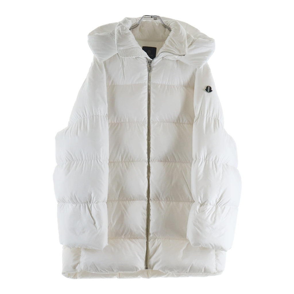 MONCLER(モンクレール) 24AW ×RICK OWENS CYCROPIC COAT リックオウエンス サイクロピック ジップアップ フーデッドダウンコート ホワイト J209N100004 M4426