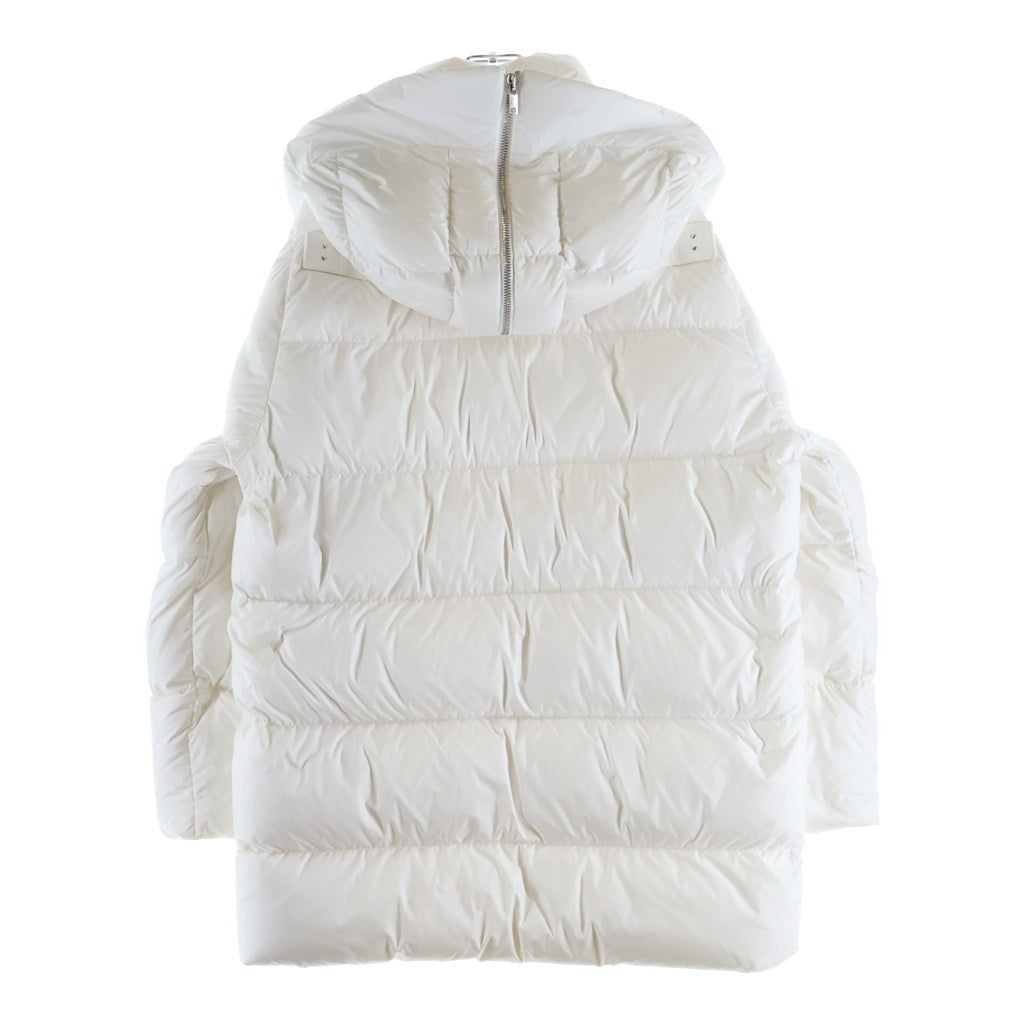 MONCLER(モンクレール) 24AW ×RICK OWENS CYCROPIC COAT リックオウエンス サイクロピック ジップアップ フーデッドダウンコート ホワイト J209N100004 M4426