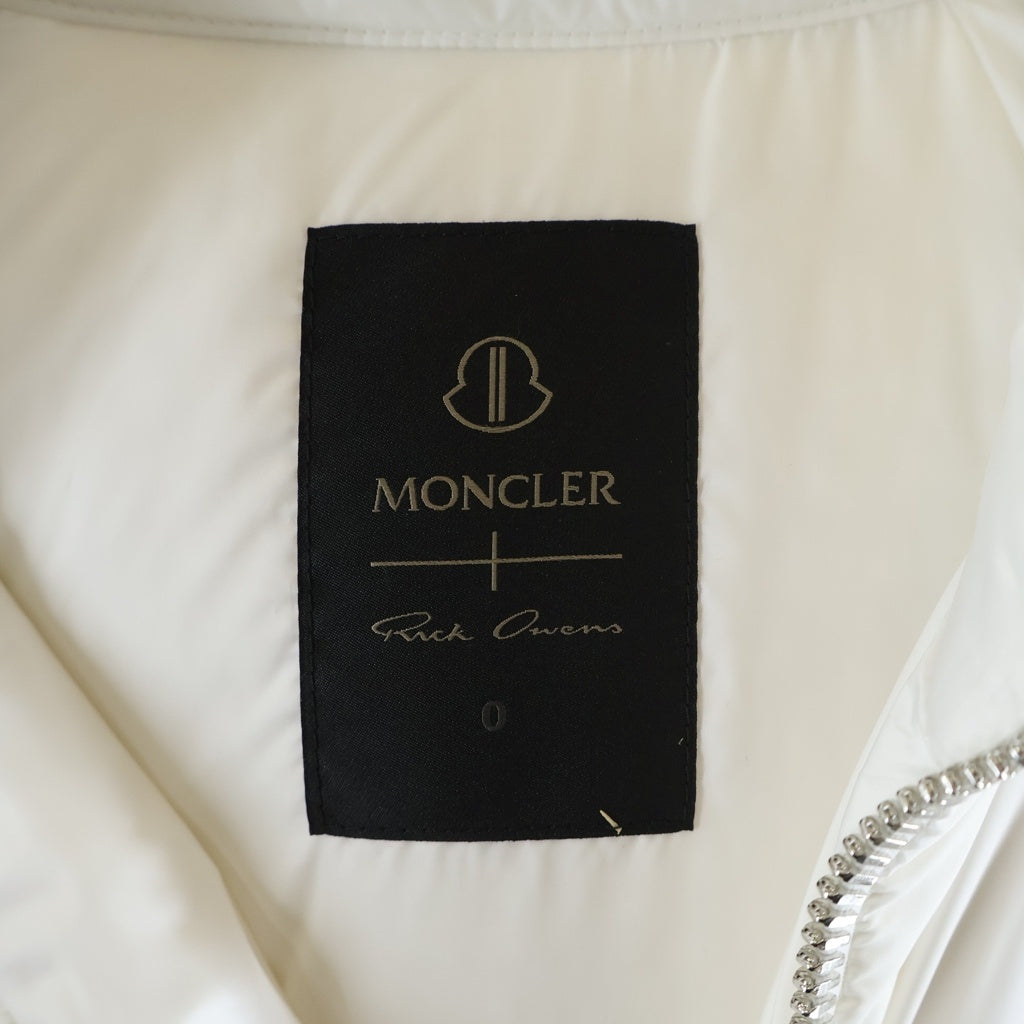 MONCLER(モンクレール) 24AW ×RICK OWENS CYCROPIC COAT リックオウエンス サイクロピック ジップアップ フーデッドダウンコート ホワイト J209N100004 M4426