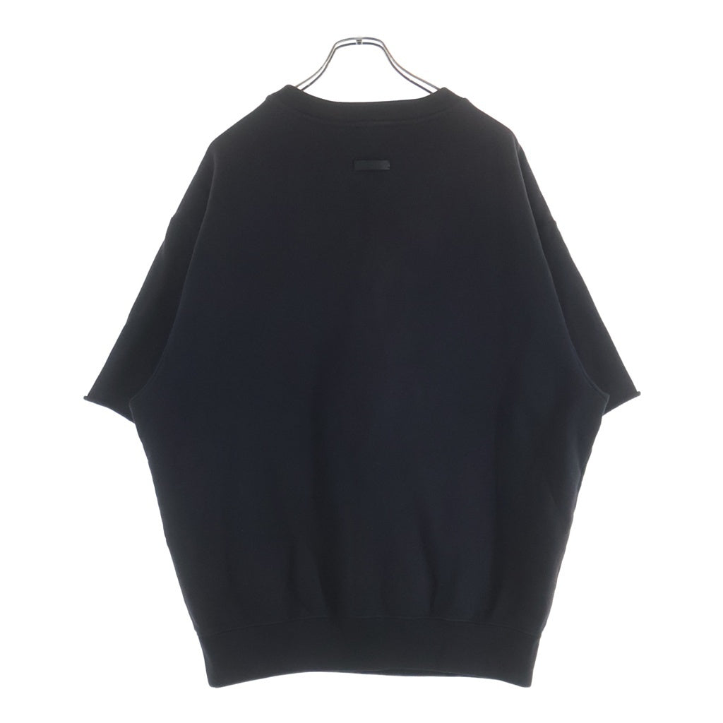 FEAR OF GOD(フィアオブゴッド) 21SS 7TH COLLECTION GRAYS 3/4 SWEATSHIRT グレイス フロントロゴ クルーネック半袖スウェットシャツ ブラック FG50-034FCL