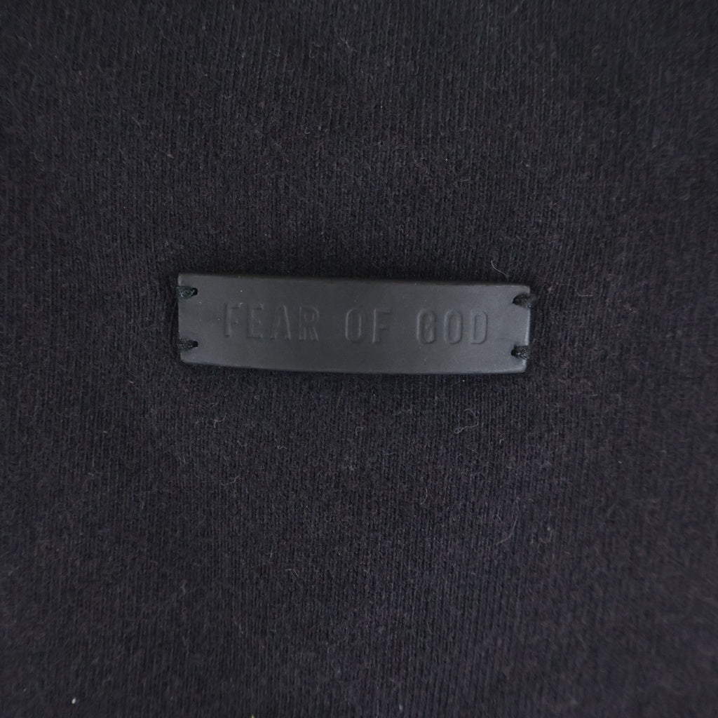 FEAR OF GOD(フィアオブゴッド) 21SS 7TH COLLECTION GRAYS 3/4 SWEATSHIRT グレイス フロントロゴ クルーネック半袖スウェットシャツ ブラック FG50-034FCL