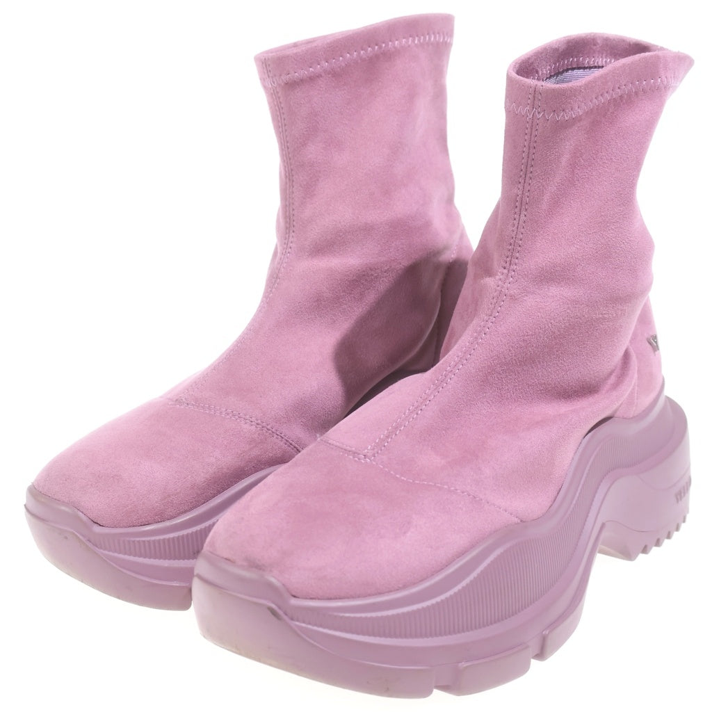 YELLO(イエロ) CIOCCOLATA SINGLE SNEAKER SHORT BOOTS チョッコラータ シングル スニーカー ショート ブーツ レディース ピンク