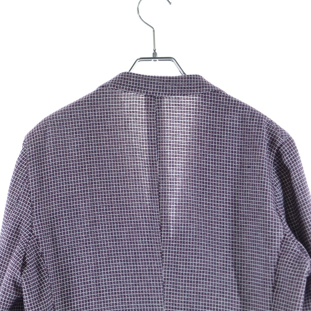 BOGLIOLI(ボリオリ) チェックジャガード テーラードジャケット レッド N2902E / 50 K JACKET