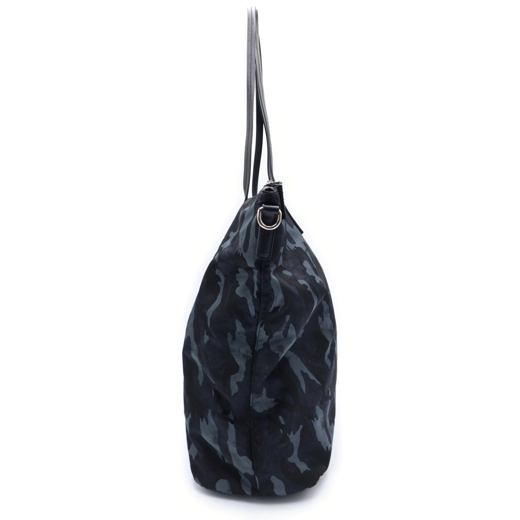 PRADA(プラダ) カモフラージュ ナイロン 2WAY トートバッグ ショルダーバッグ ネイビー 1BG189 レディース