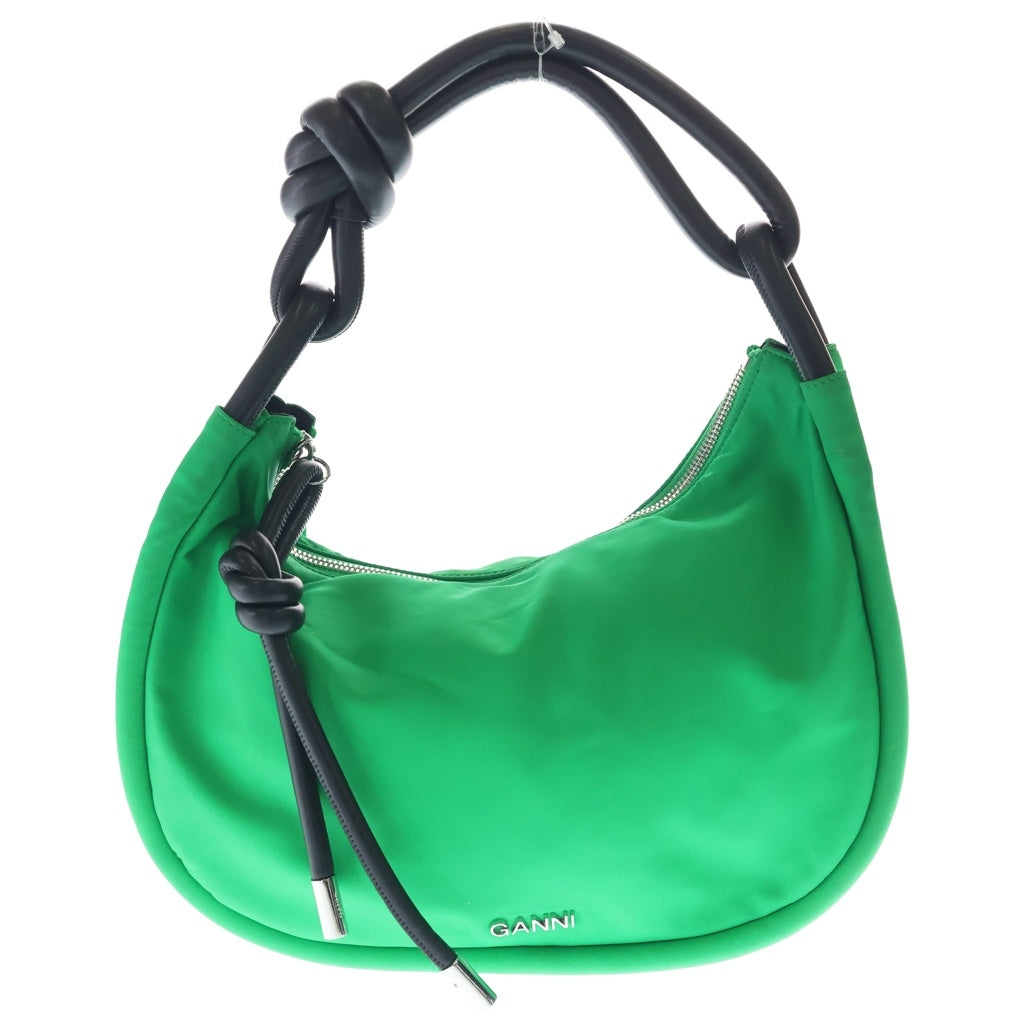 GANNI(ガニー) KNOT BAGUETTE ナイロン レザーロープ ハンドバッグ