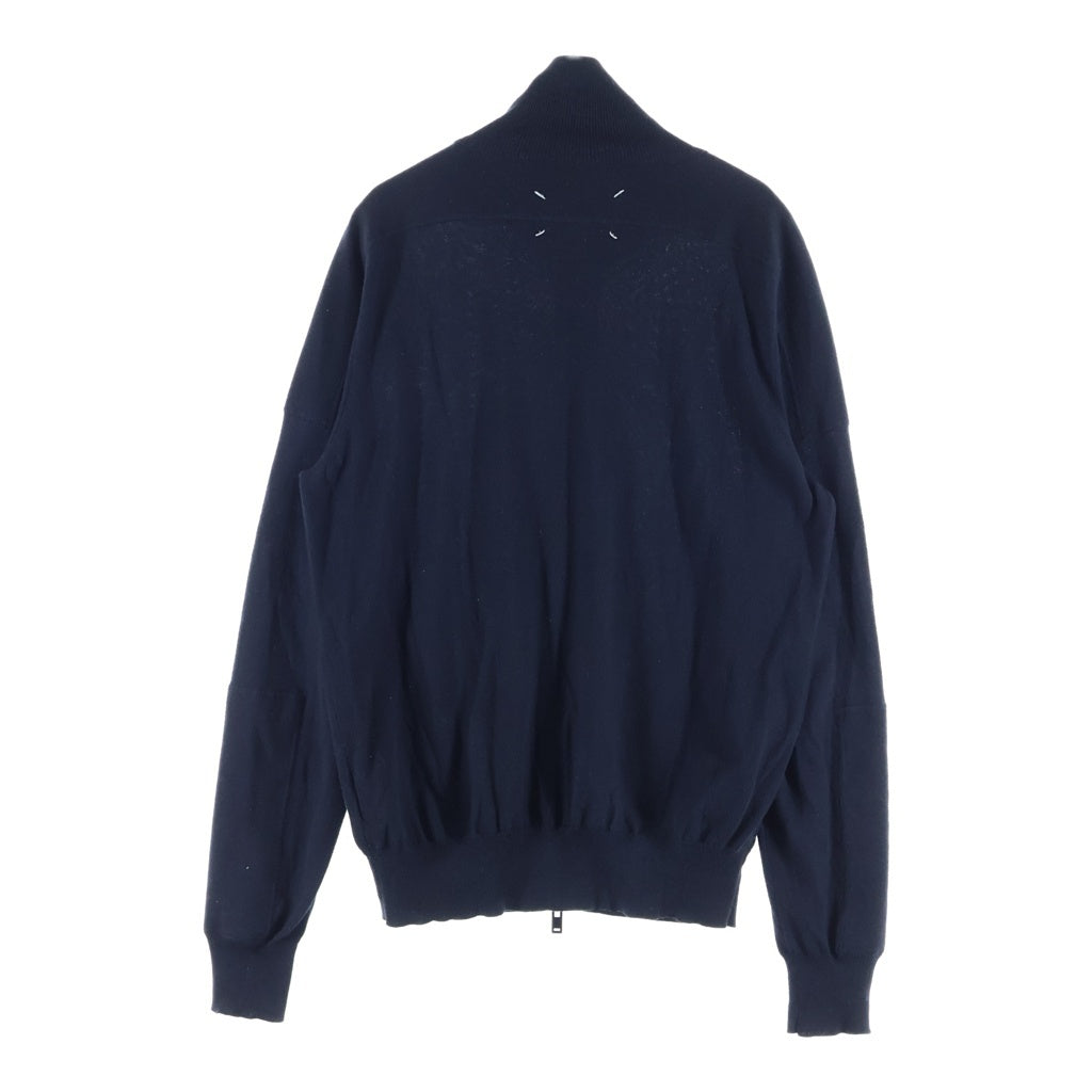 Maison Martin Margiela(メゾンマルタンマルジェラ) カシミヤ混 四つタグ ハイネック ジップアップニット セーター ブラック S30HA0779