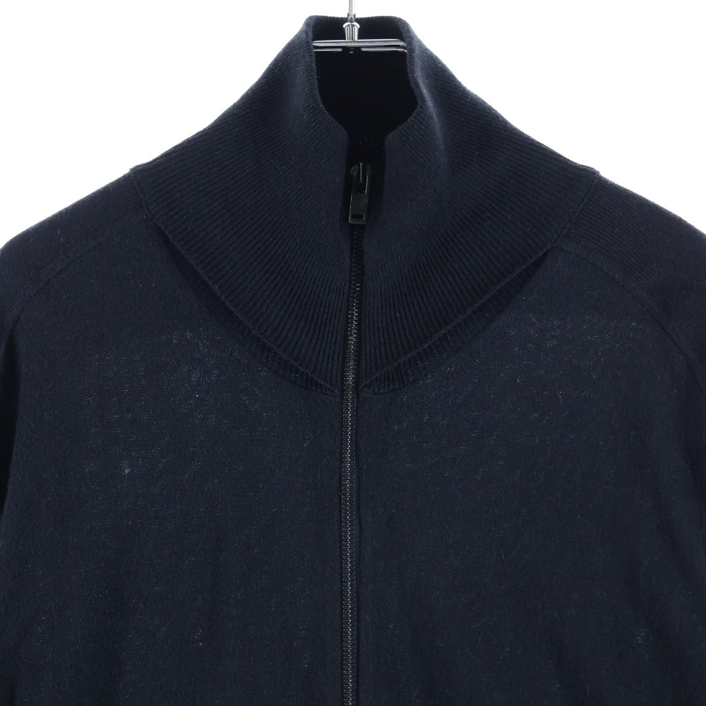 Maison Martin Margiela(メゾンマルタンマルジェラ) カシミヤ混 四つタグ ハイネック ジップアップニット セーター ブラック S30HA0779