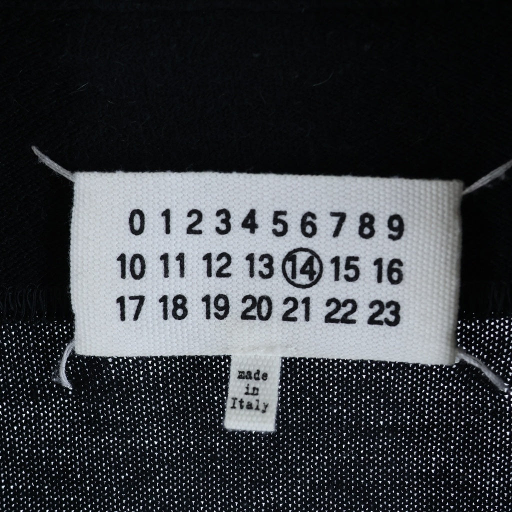 Maison Martin Margiela(メゾンマルタンマルジェラ) カシミヤ混 四つタグ ハイネック ジップアップニット セーター ブラック S30HA0779