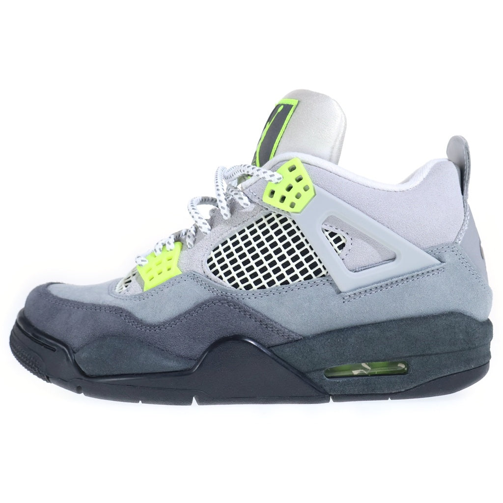NIKE(ナイキ) AIR JORDAN 4 RETRO SE NEON エアジョーダン4 レトロ ネオン ハイカットスニーカー グレー US7/25cm CT5342-007