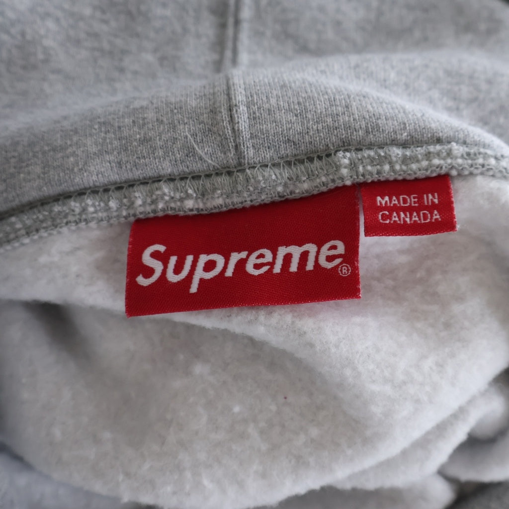 SUPREME(シュプリーム) 22AW S Logo Hooded Sweatshirt ロゴエンブロイダリー プルオーバースウェットフーディー パーカー グレー