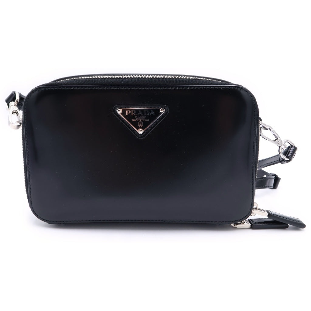 PRADA(プラダ) BRIQUE ブリック ブラッシュドレザー メタルロゴ 