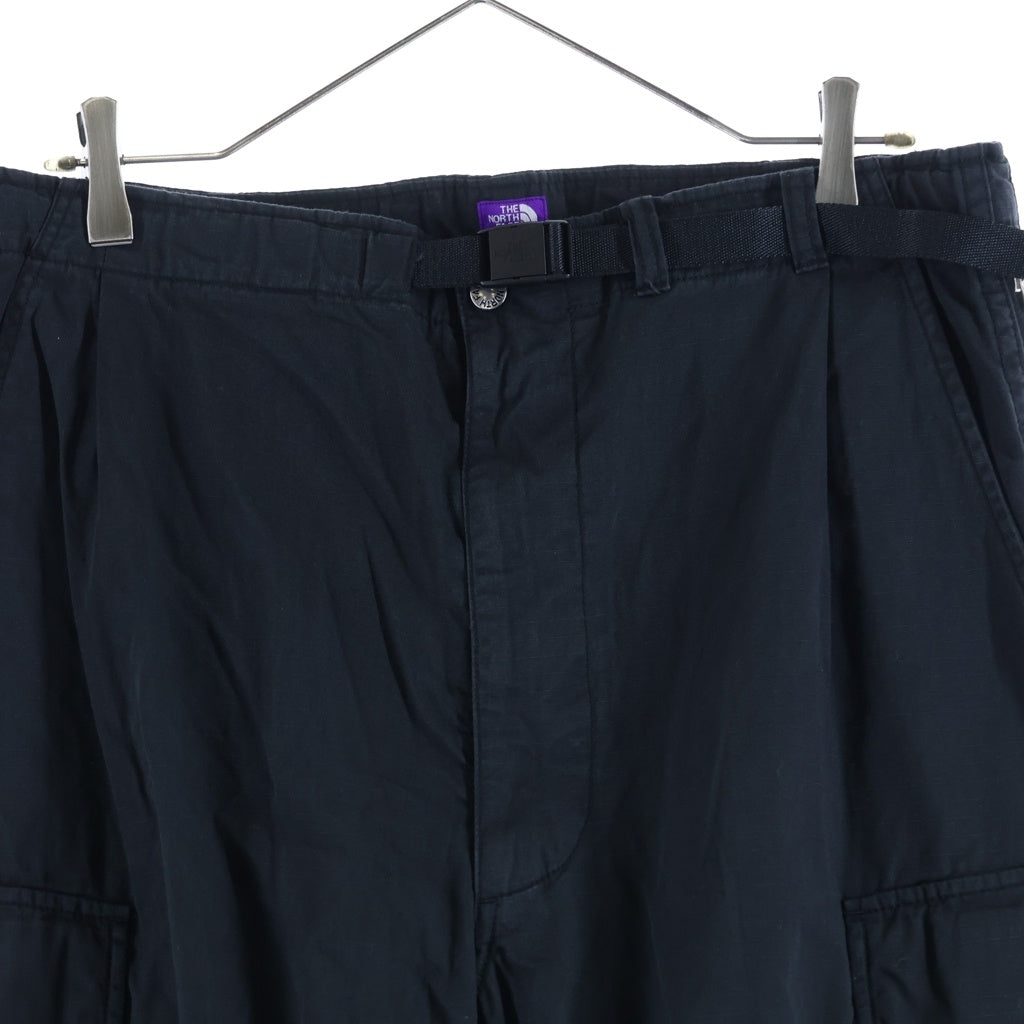 THE NORTH FACE PURPLE LABEL(ノースフェイスパープルレーベル) RIPSTOP FIELD CARGO PANT リップストップドローストリングフィールドカーゴパンツ ブラック N25FC067