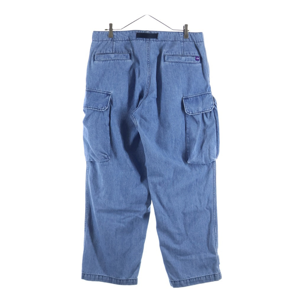THE NORTH FACE PURPLE LABEL(ノースフェイスパープルレーベル) DENIM STROLL FIELD PANTS ストロールフィールド ワイドデニムカーゴパンツ インディゴ N25SC002