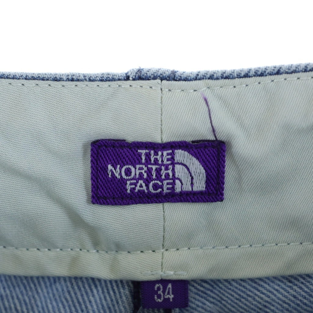 THE NORTH FACE PURPLE LABEL(ノースフェイスパープルレーベル) DENIM STROLL FIELD PANTS ストロールフィールド ワイドデニムカーゴパンツ インディゴ N25SC002