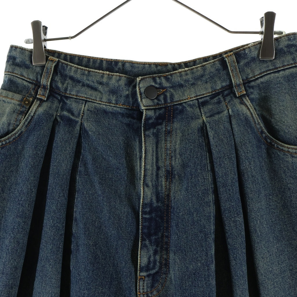HED MAYNER(ヘドメイナー) 25AW DENIM PANTS ロゴパッチ ジップフライデニムパンツ ジーンズ インディゴ HMMB67030A