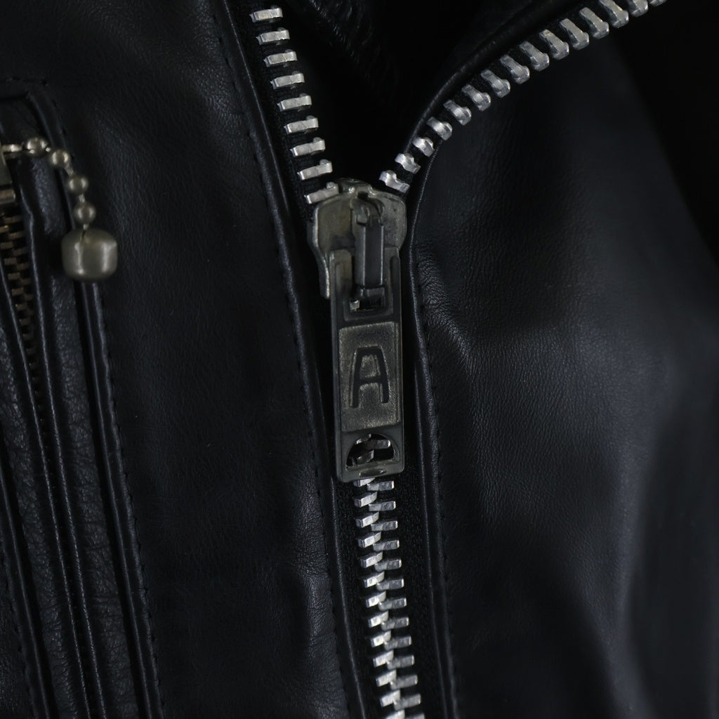 666 LEATHER WEAR(トリプルシックスレザーウェア) イングランド製 ダブルライダース レザージャケット ブラック
