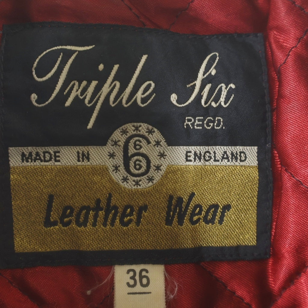 666 LEATHER WEAR(トリプルシックスレザーウェア) イングランド製 ダブルライダース レザージャケット ブラック