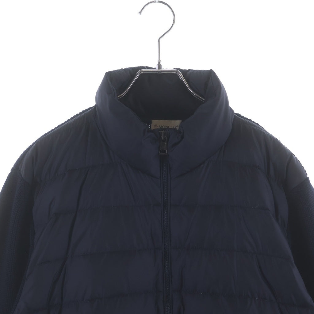 MONCLER(モンクレール) 15AW MAGLIONE TRICOT CARDIGAN マグリオーネ トリコ カーディガン ニット切り替え ジップアップダウンジャケット ネイビー B20919403000 94111