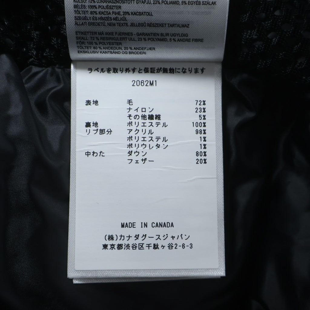 CANADA GOOSE(カナダグース) LANGFORD ラングフォード ウール フーデッドダウンコート ブラック 2062M1