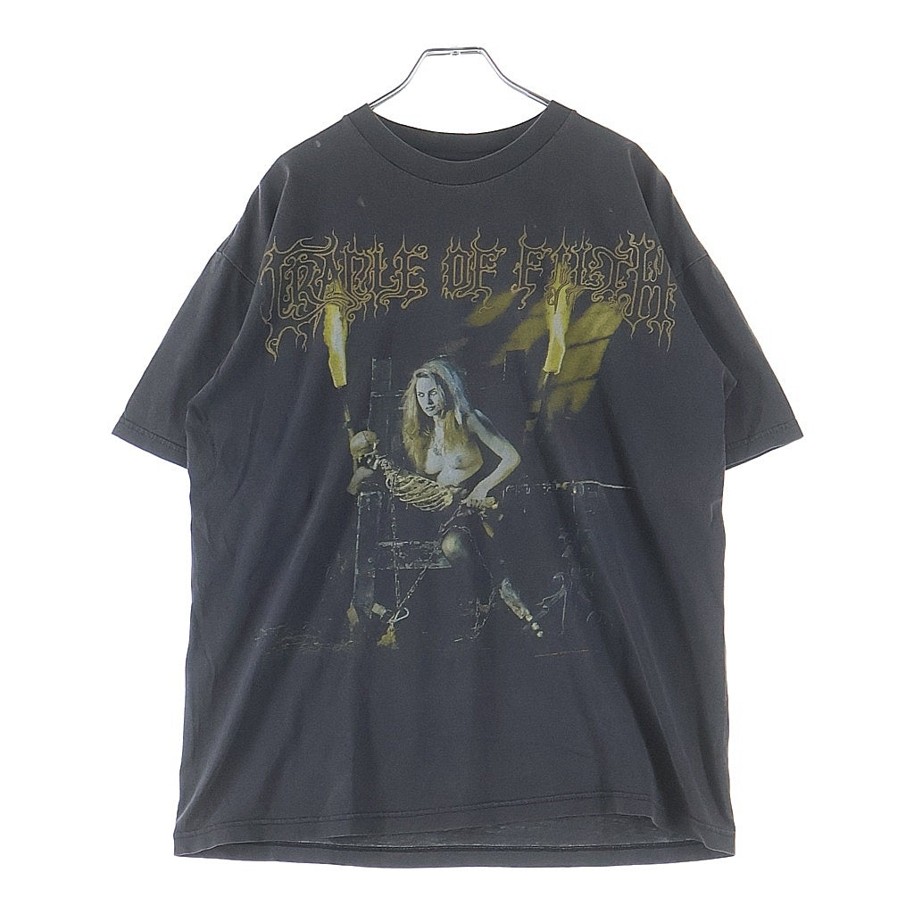 VINTAGE(ヴィンテージ) 90S CRADLE OF FILTH PSYCHOPATHIA SEXUALIS DEAD GIRLS DON'T SAY NO TEE クレイドルオブフィルス 両面プリントTシャツ 半袖クルーネックカットソー ブラック