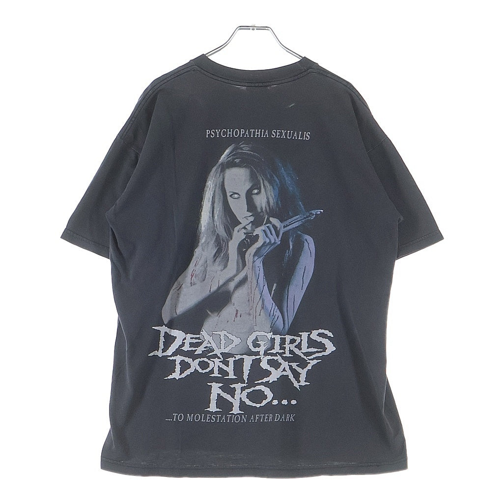 VINTAGE(ヴィンテージ) 90S CRADLE OF FILTH PSYCHOPATHIA SEXUALIS DEAD GIRLS DON'T SAY NO TEE クレイドルオブフィルス 両面プリントTシャツ 半袖クルーネックカットソー ブラック