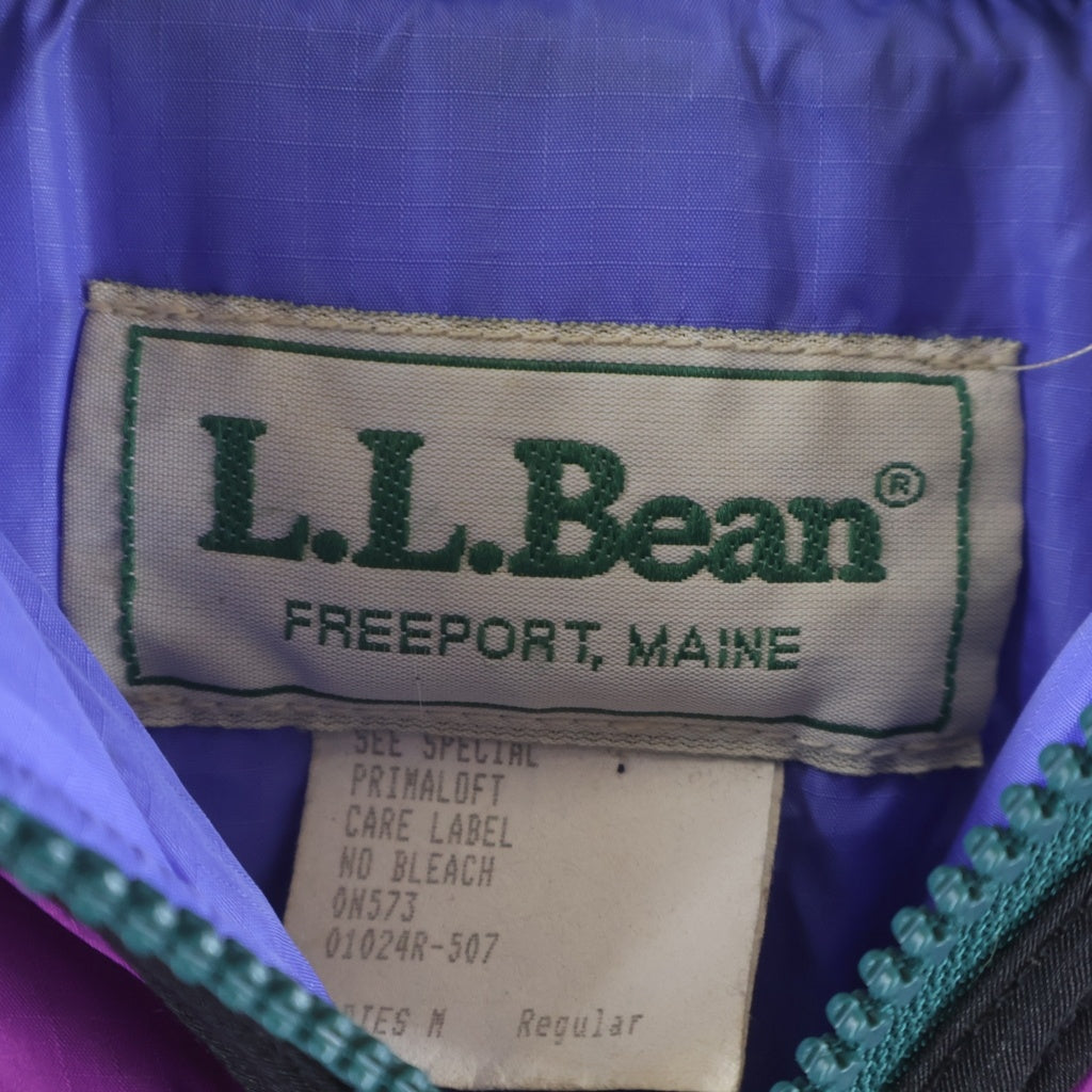 L.L.Bean(エルエルビーン) プリマロフト ジップアップ フーデッドパファージャケット パープル