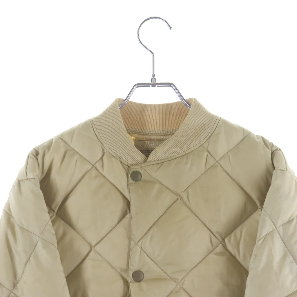Eddie Bauer(エディバウワー) 50S VINTAGE 雪タグ USA製 ヴィンテージ ダイヤキルティングダウンジャケット ベージュ