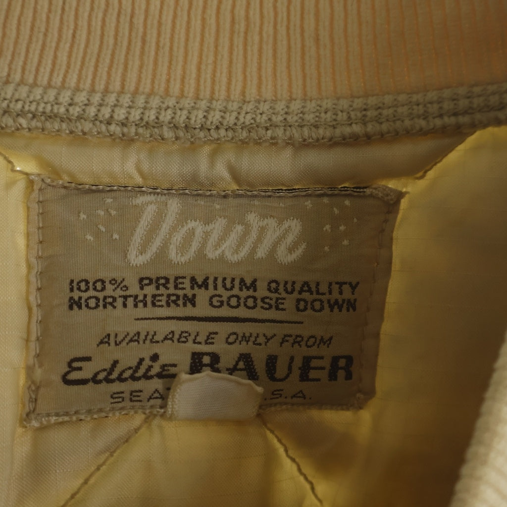 Eddie Bauer(エディバウワー) 50S VINTAGE 雪タグ USA製 ヴィンテージ ダイヤキルティングダウンジャケット ベージュ