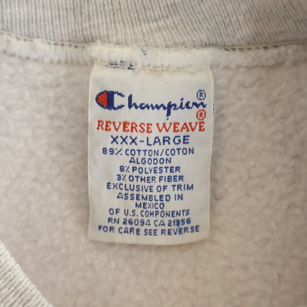 CHAMPION(チャンピオン) 90S REVERSE WEAVE CARLETON COLLEGE リバースウィーブ 刺繍タグ カールトンカレッジ クルーネックスウェット トレーナー グレー