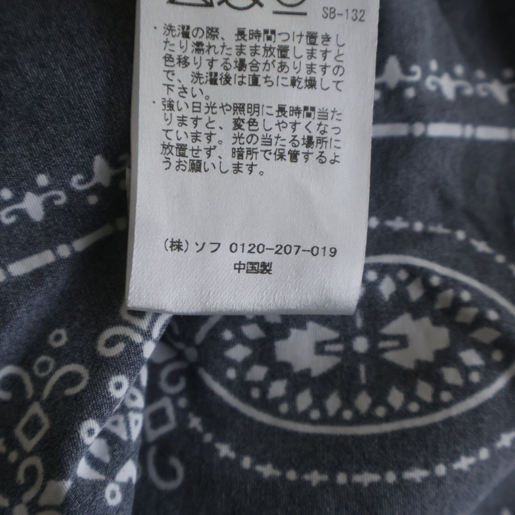F.C.R.B.(エフシーアールビー) 26SS BANDANA NYLON PISTE バンダナ ナイロン ピステ クルーネック長袖Tシャツ カットソー ブラック FCRB-260037