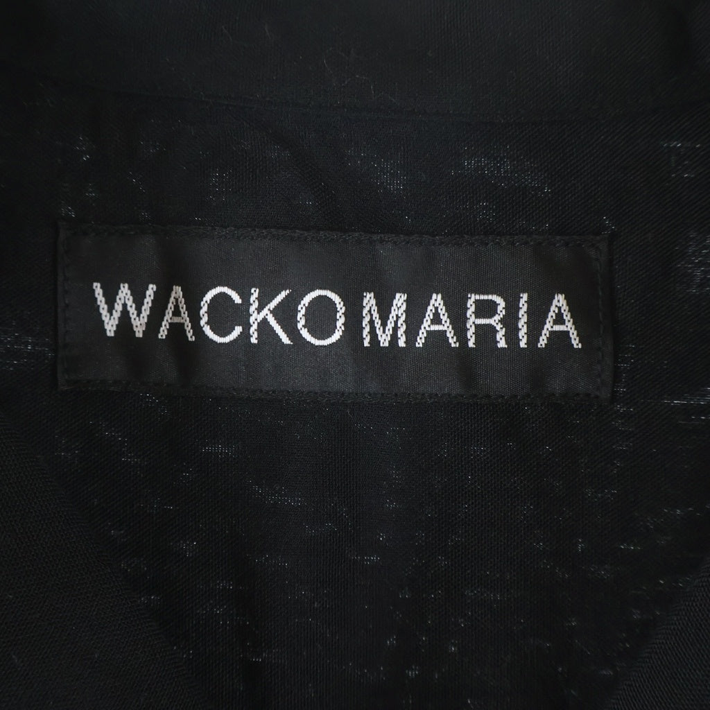 WACKO MARIA(ワコマリア) 25SS 50'S SHIRT S/S TYPE-3 フィフティーズ バックロゴ刺繍 半袖 オープンカラーシャツ ブラック 25SS-WMS-OC07