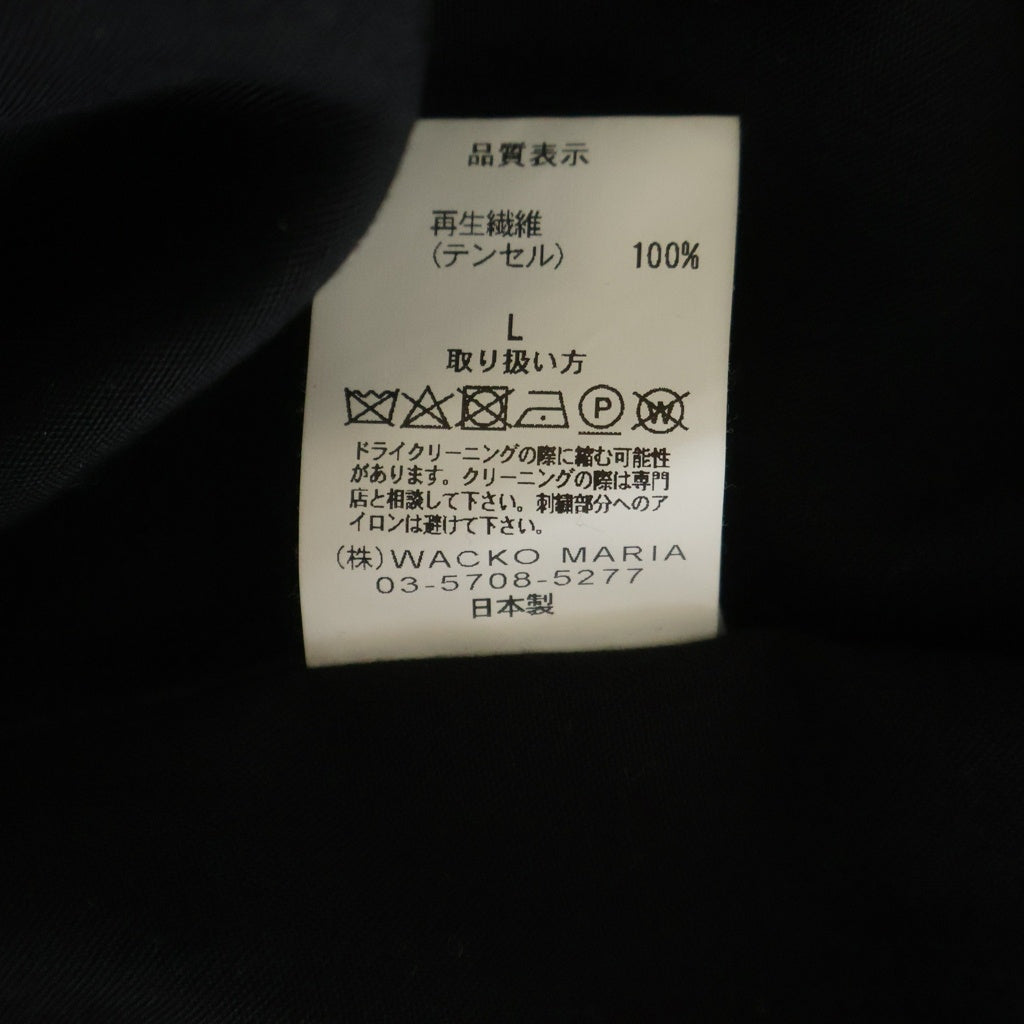 WACKO MARIA(ワコマリア) 25SS 50'S SHIRT S/S TYPE-3 フィフティーズ バックロゴ刺繍 半袖 オープンカラーシャツ ブラック 25SS-WMS-OC07