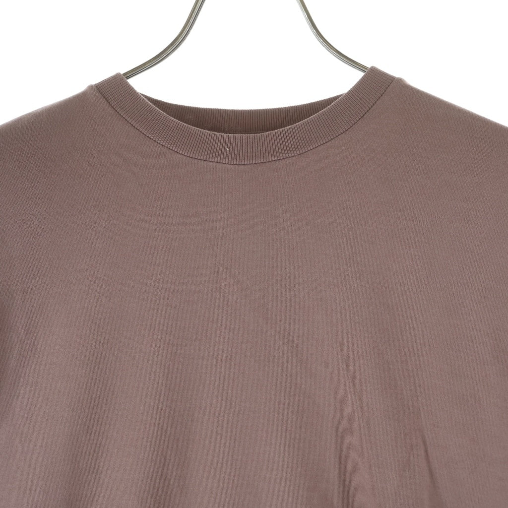 AURALEE(オーラリー) 19AW LUSTER PLAITING L/S TEE ラスター プレーティング ロングスリーブ クルーネック 長袖Tシャツ カットソー ピンク A9AP01GT