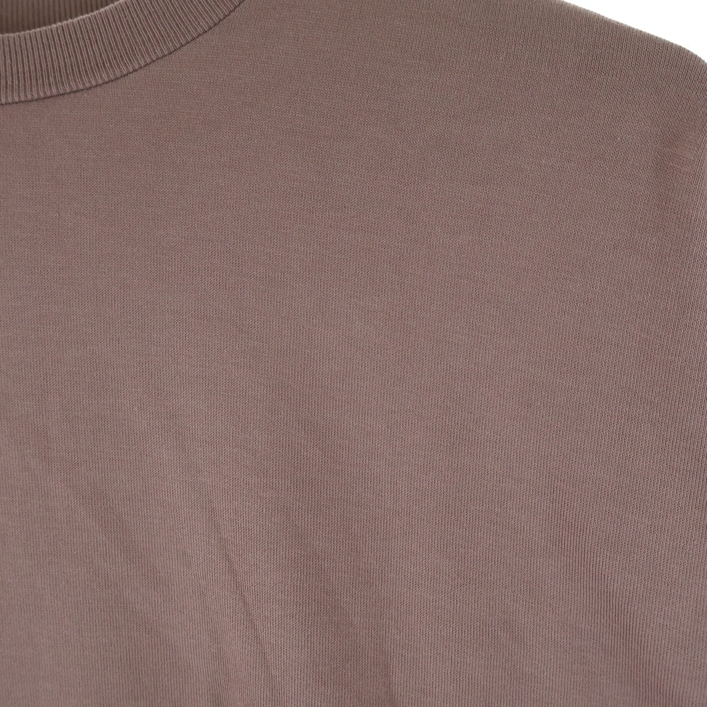 AURALEE(オーラリー) 19AW LUSTER PLAITING L/S TEE ラスター プレーティング ロングスリーブ クルーネック 長袖Tシャツ カットソー ピンク A9AP01GT