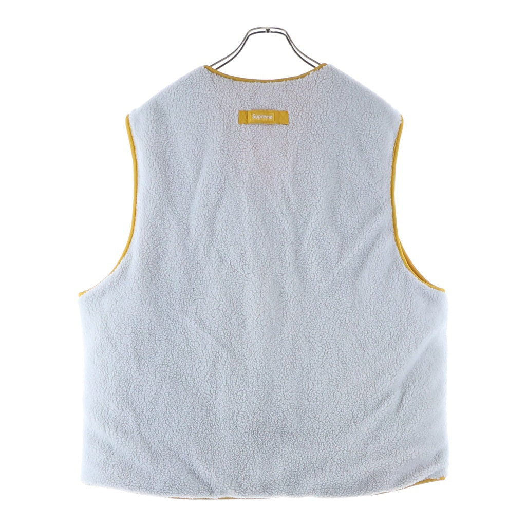 SUPREME(シュプリーム) 18AW ×Nike Reversible Nylon Sherpa Vest ナイキ リバーシブル ナイロンシェルパベスト イエロー AR5570-752