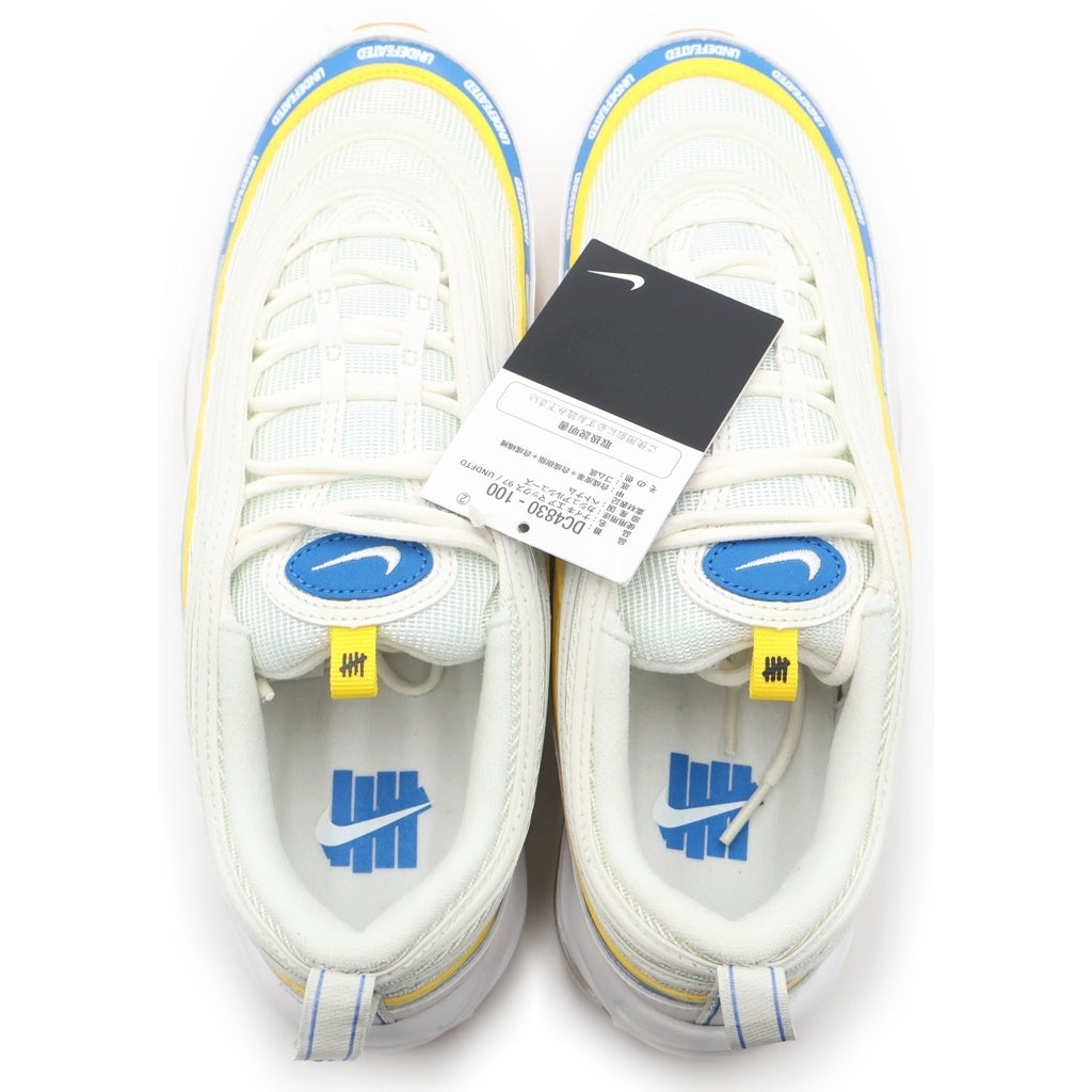 NIKE(ナイキ) ×UNDEFEATED AIR MAX 97 アンディフィーテッド エアマックス97 ローカットスニーカー ホワイト/イエロー/ブルー US9.5/27.5cm DC4830-100