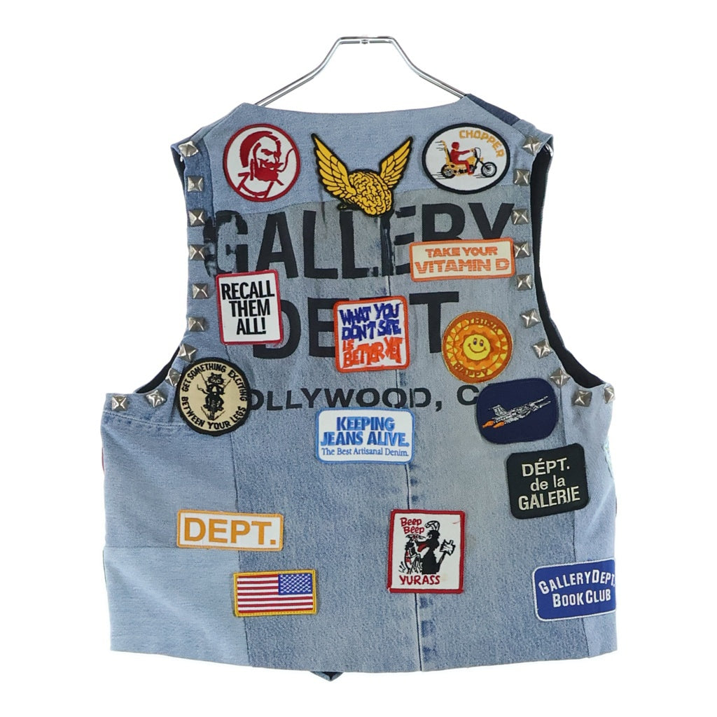 GALLERY DEPT.(ギャラリーデプト) PATCHWORK DENIM VEST パッチワーク スタッズ装飾 デニムベスト インディゴ