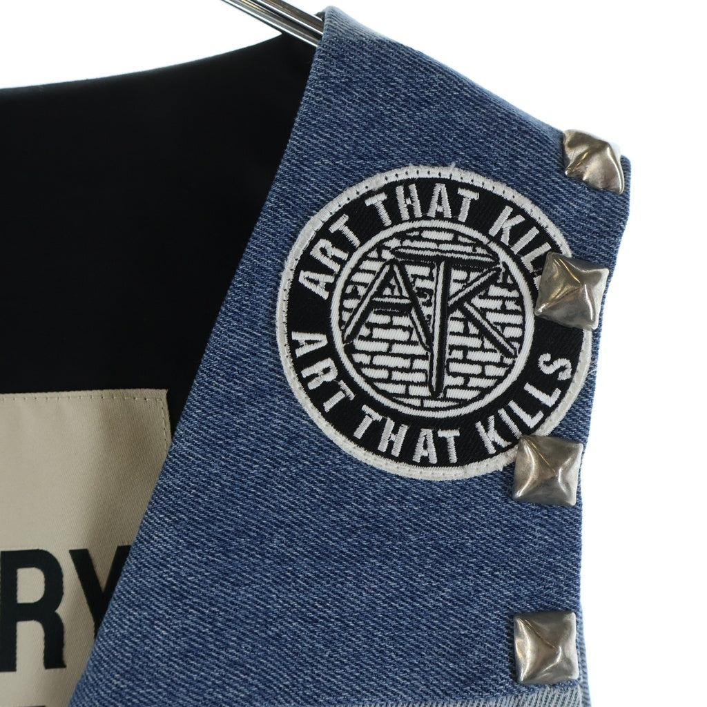 GALLERY DEPT.(ギャラリーデプト) PATCHWORK DENIM VEST パッチワーク スタッズ装飾 デニムベスト インディゴ