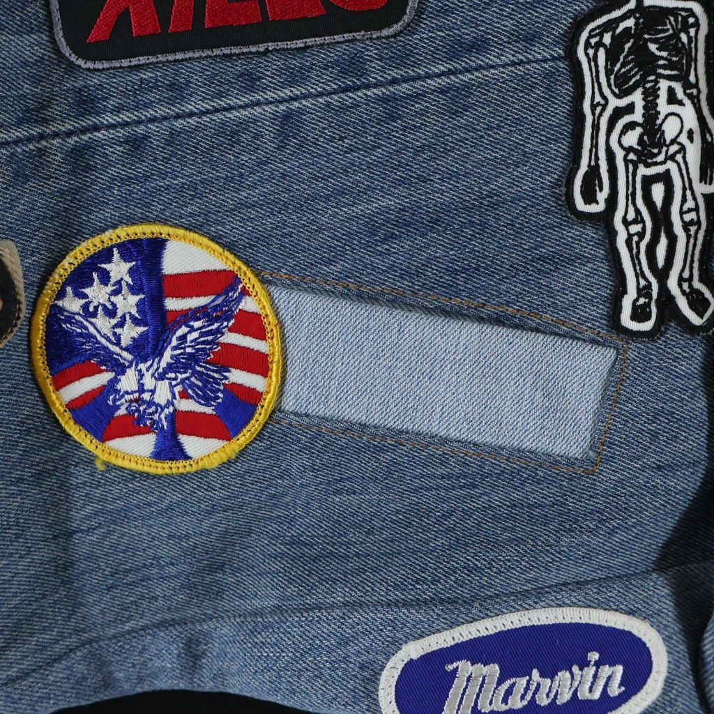 GALLERY DEPT.(ギャラリーデプト) PATCHWORK DENIM VEST パッチワーク スタッズ装飾 デニムベスト インディゴ