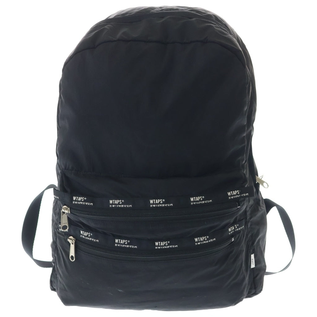WTAPS(ダブルタップス) 20SS PST/ BAG ロゴプリント ナイロンバックパック リュックサック ブラック 201TQDT-CG01