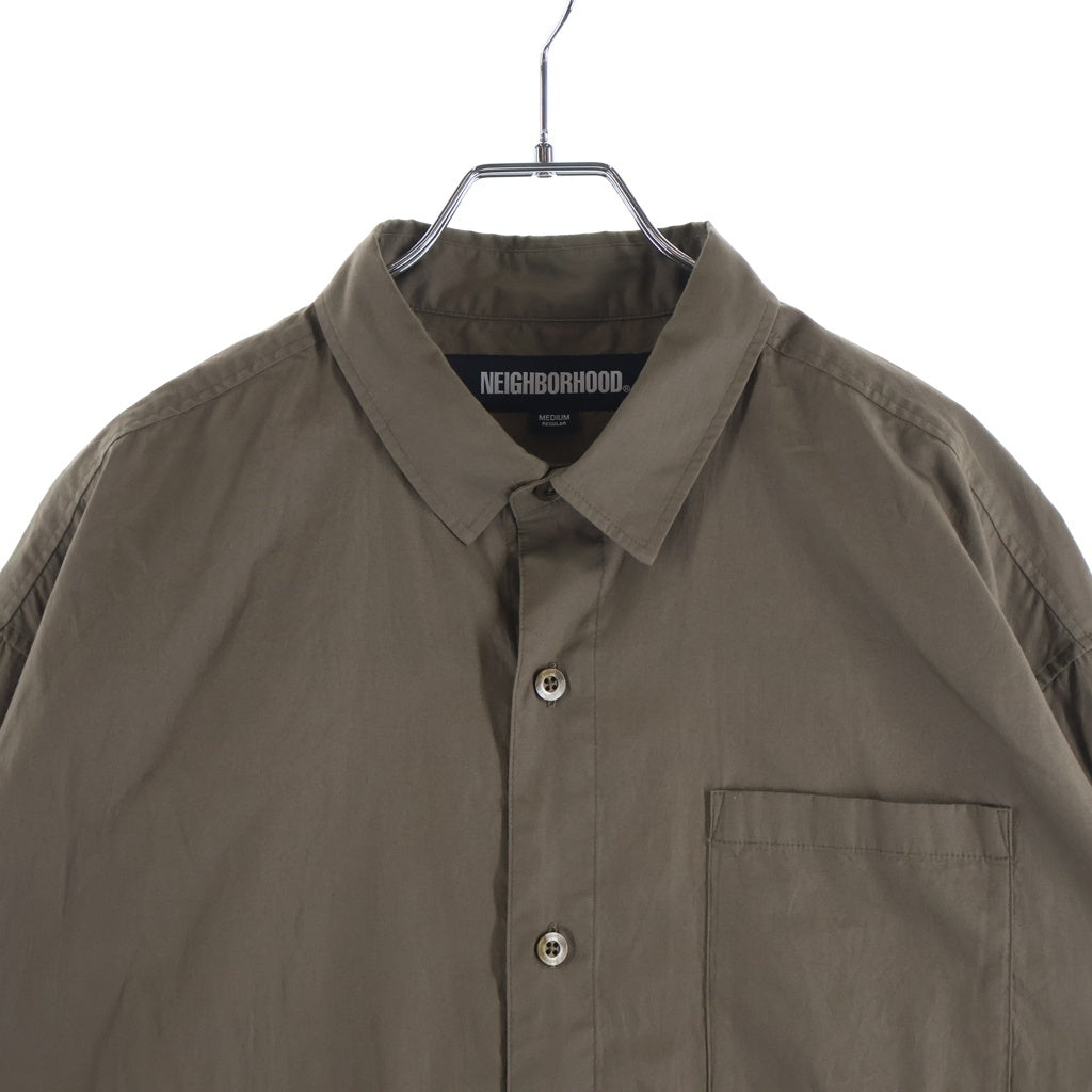 NEIGHBORHOOD(ネイバーフッド) 25SS PLAIN SHIRT LS プレーン 長袖ボタンシャツ カーキ 251SPNH-SHM03