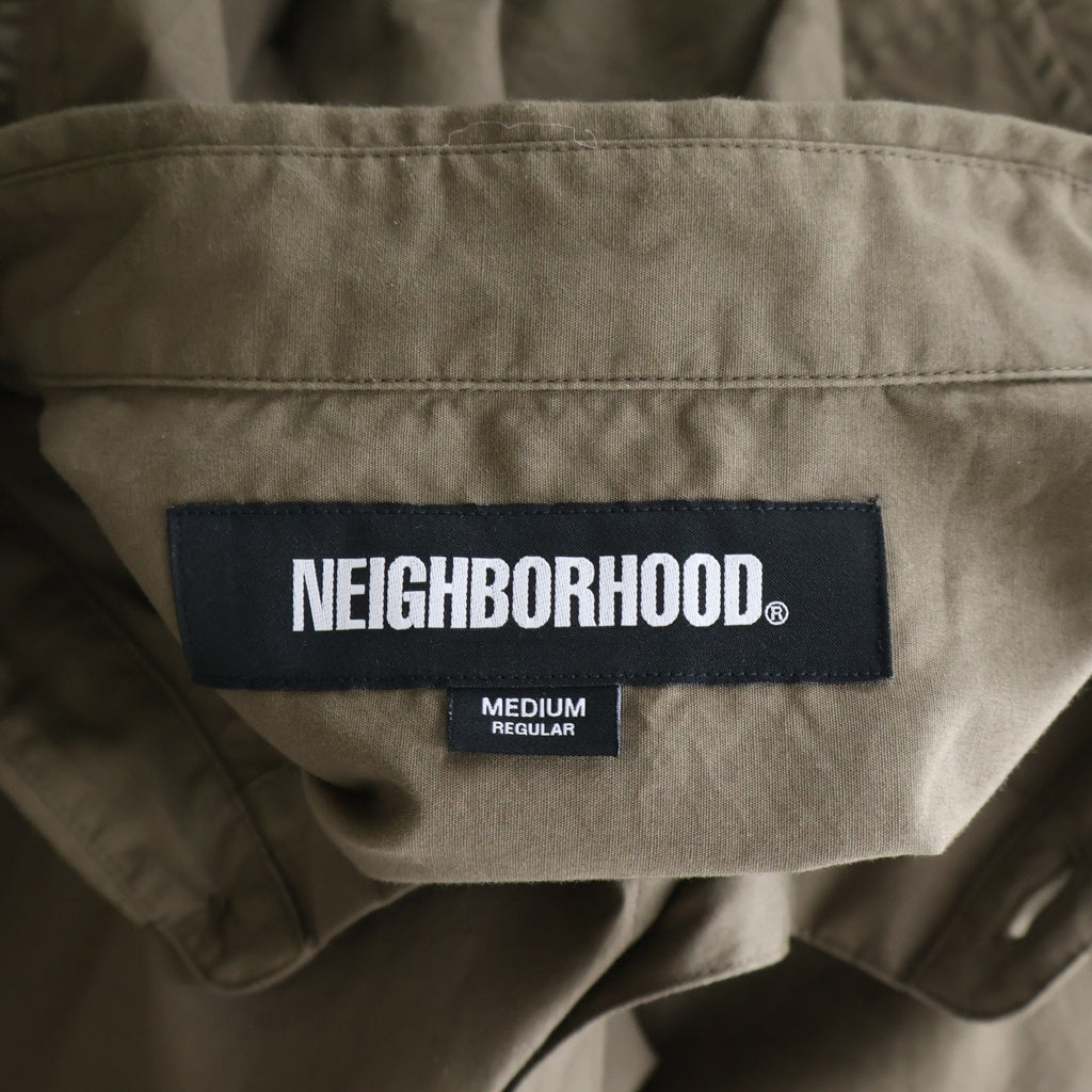 NEIGHBORHOOD(ネイバーフッド) 25SS PLAIN SHIRT LS プレーン 長袖ボタンシャツ カーキ 251SPNH-SHM03