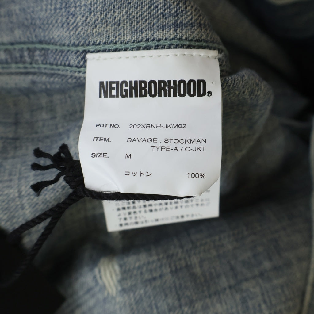 NEIGHBORHOOD(ネイバーフッド) 20AW SAVAGE STOCKMAN TYPE-A C-JKT デストロイ加工 デニムトラッカージャケット インディゴ 202XBNH-JKM02