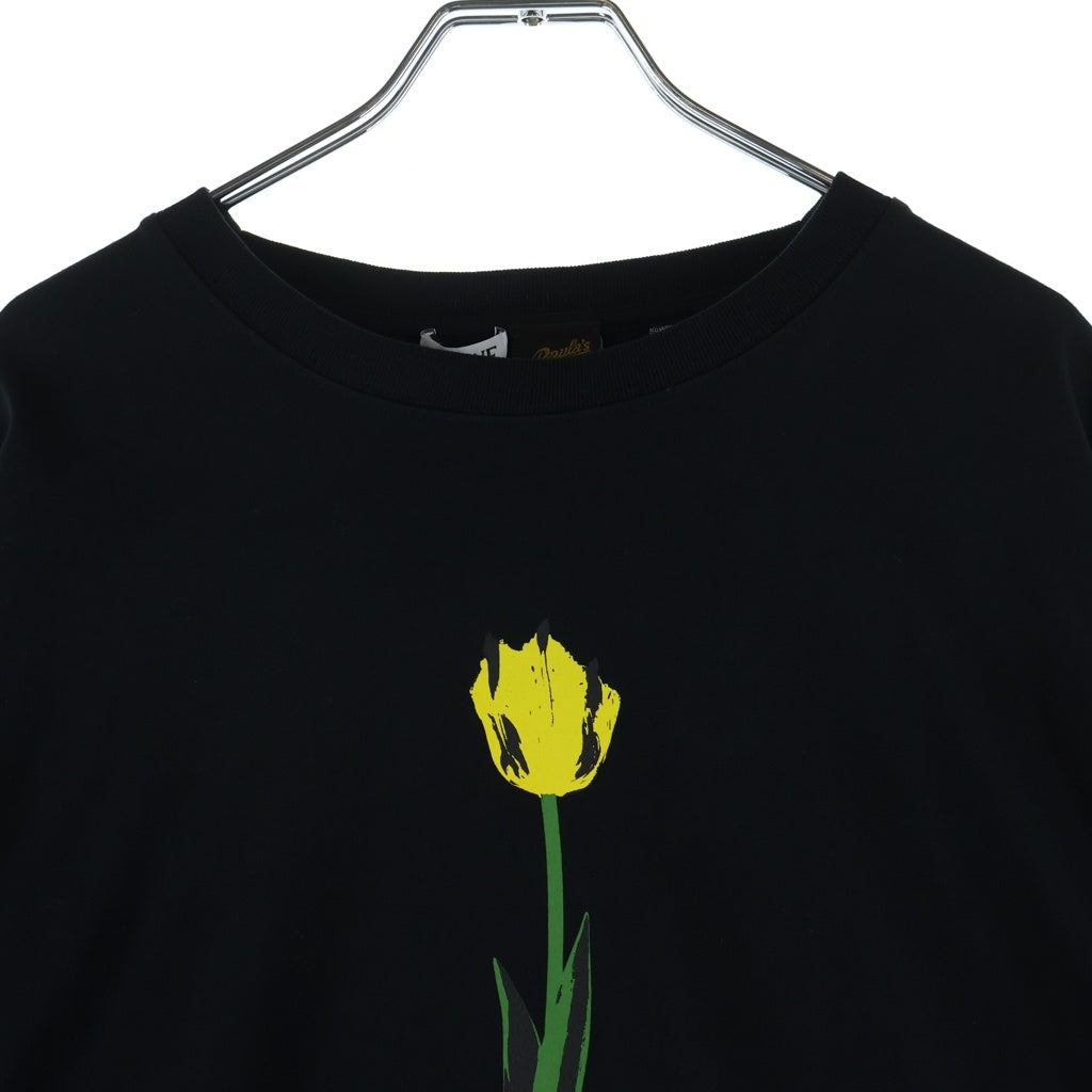 LOEWE(ロエベ) 25SS ×PAULA'S IBIZA FLORAL L/S T-SHIRT パウラズイビザ フローラルプリントTシャツ 長袖クルーネックカットソー ブラック H616Y23X31