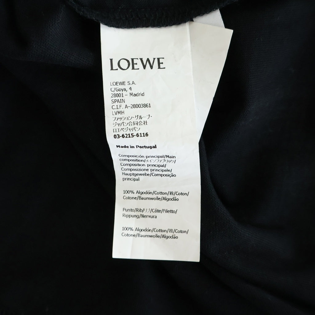 LOEWE(ロエベ) 25SS ×PAULA'S IBIZA FLORAL L/S T-SHIRT パウラズイビザ フローラルプリントTシャツ 長袖クルーネックカットソー ブラック H616Y23X31