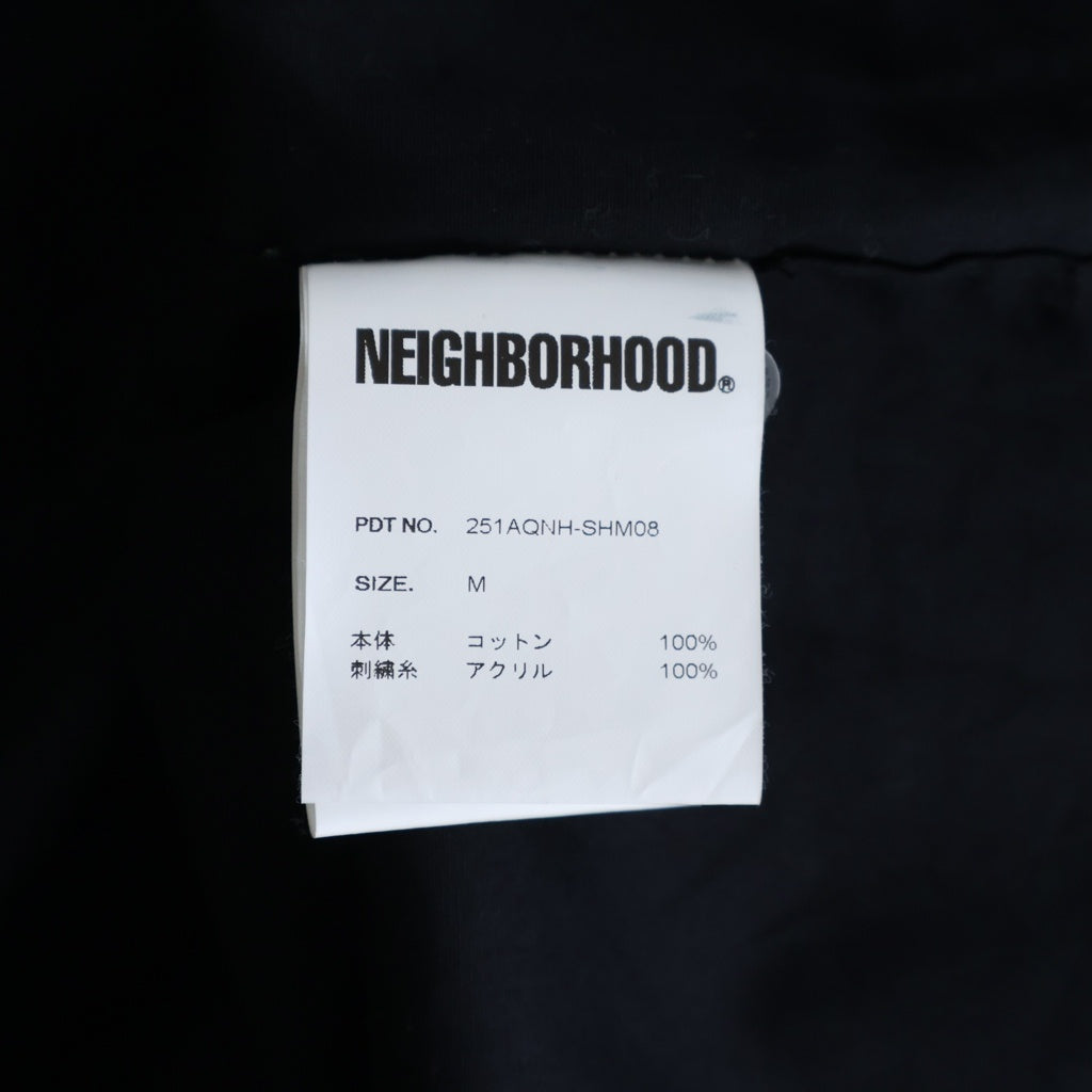NEIGHBORHOOD(ネイバーフッド) 25SS HAND STITCHING SHIRT LS ハンドステッチ加工 長袖ボタンシャツ ブラック 251AQNH-SHM08
