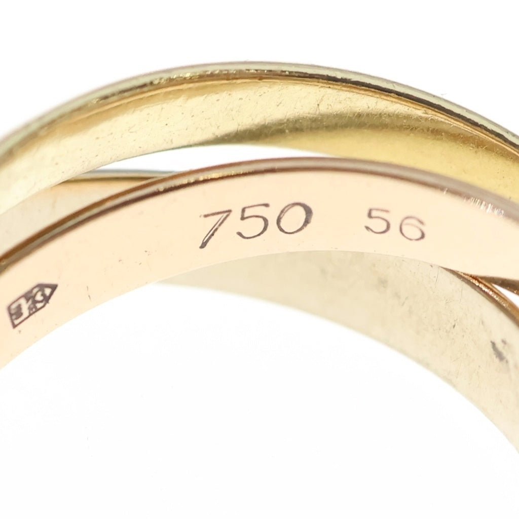 Cartier(カルティエ) K18YG/PG/WG スリーカラートリニティリング イエローゴールド/ピンクゴールド/ホワイトゴールド
