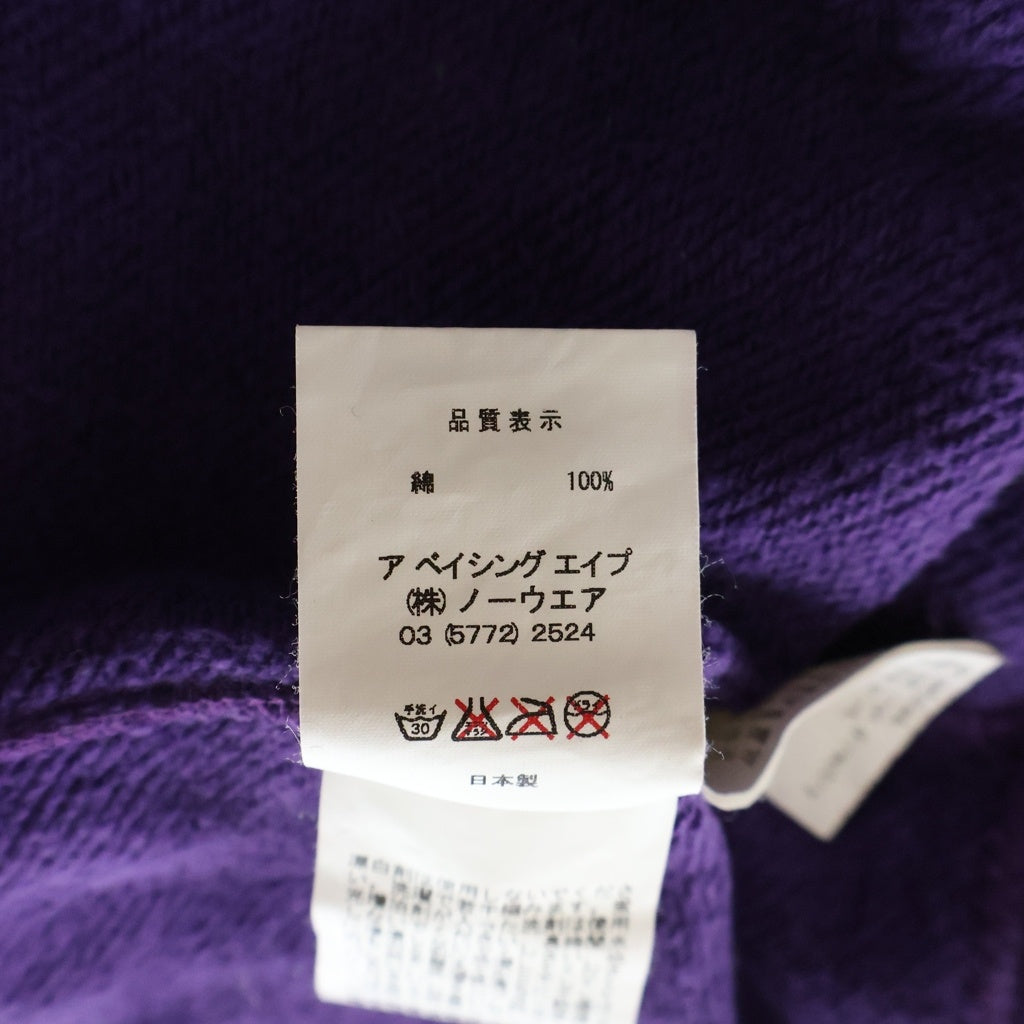 A BATHING APE(アベイシングエイプ) 90-00S OLD SHARK FULL ZIP HOODIE フランケンタグ シャーク スウェット フルジップアップパーカー フーディ パープル