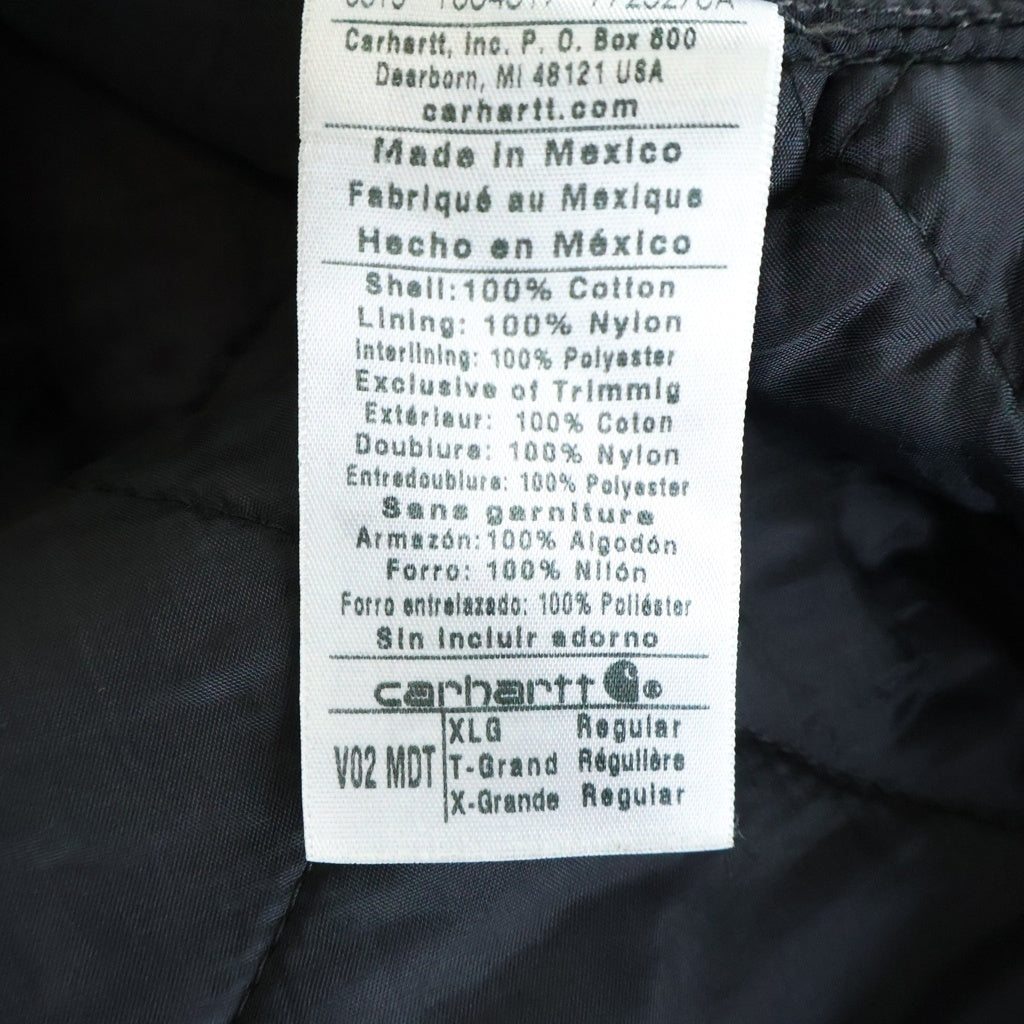 CARHARTT(カーハート) DUCK VEST ダックキャンバス ジップアップベスト ネイビー V02 MDT