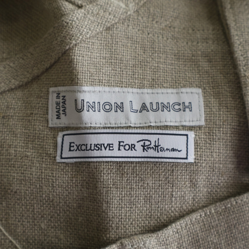 UNION LAUNCH(ユニオンランチ) ×RON HERMAN ロンハーマン リネン オーバーオール ベージュ 3010300682